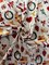 1 Yard 4-Way Stretch Jolly Santa Printed Crushed Velvet Fabric Multipurpose